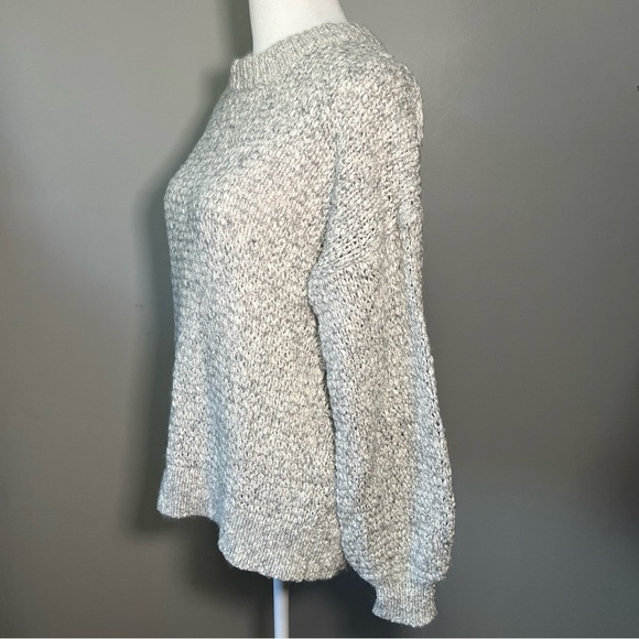 Madewell Pullover Sweater Size XS Relaxed Fit Gray Cotton Wool Alpaca Blend - Picture 4 of 8